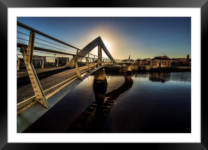 Squiggly Bridge Framed Mounted Print by Sam Smith