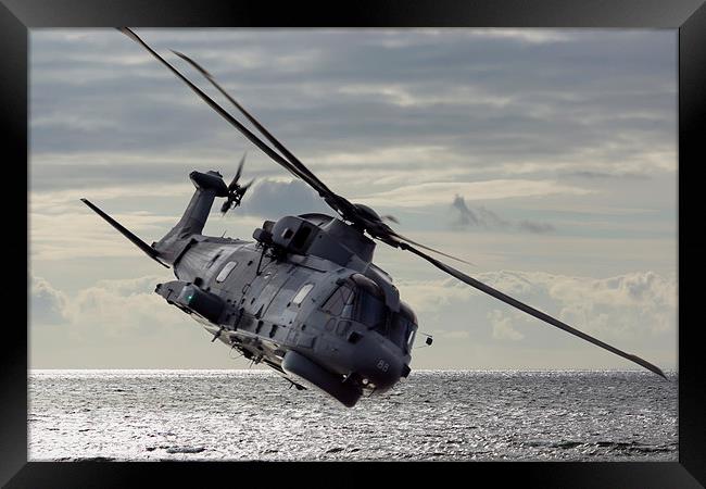  Merlin Helicopter Framed Print by Sam Smith