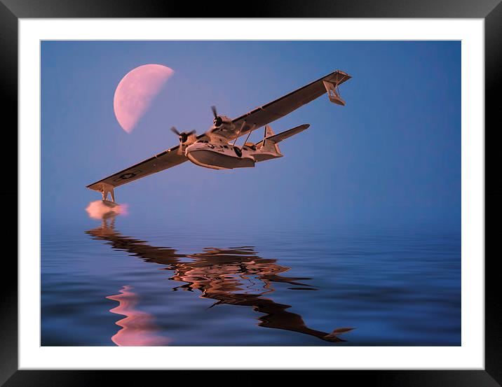  Flying by moonlight Framed Mounted Print by Sam Smith