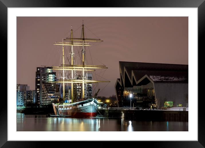 The Tall Ship at Glasgow Harbour Framed Mounted Print by Sam Smith