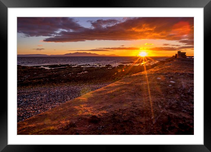 Arran at sunset Framed Mounted Print by Sam Smith