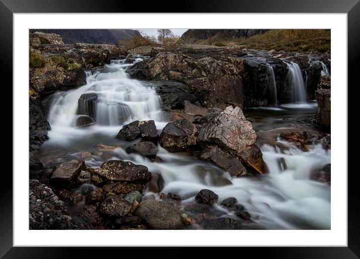 Scattish waterfall Framed Mounted Print by Sam Smith