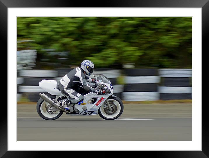 Motorbike Framed Mounted Print by Sam Smith