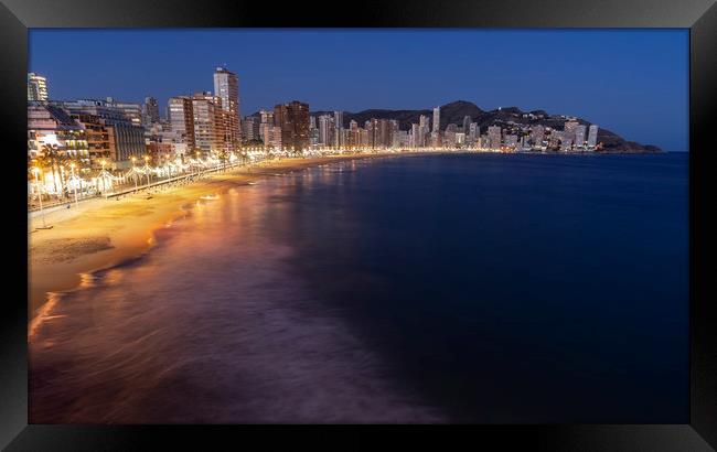 Benidorm at night Framed Print by Sam Smith