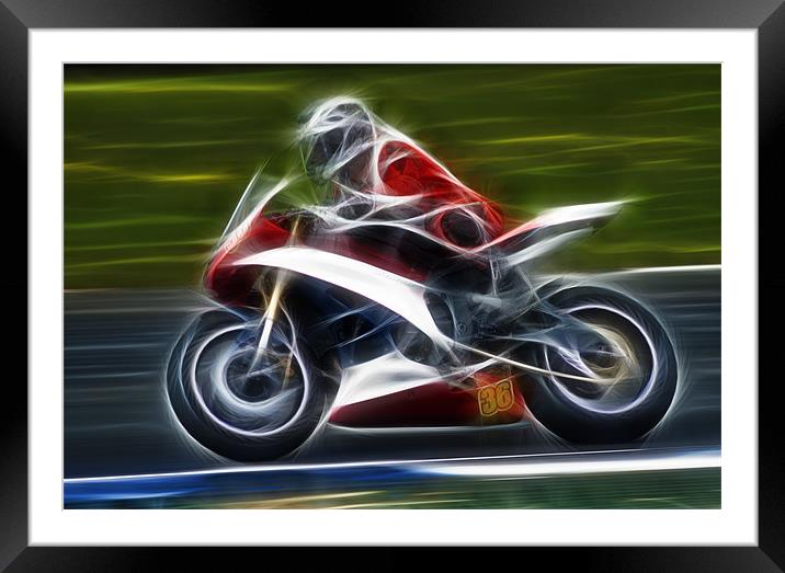 Motorbike Framed Mounted Print by Sam Smith
