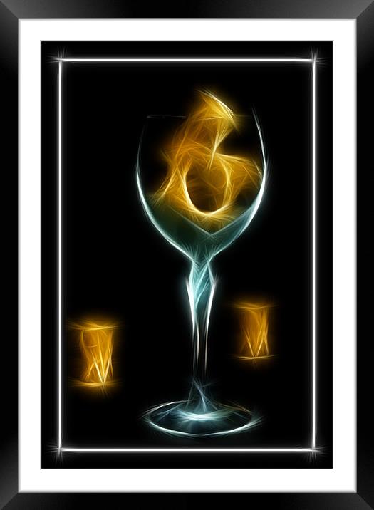 wine glass Framed Mounted Print by Sam Smith
