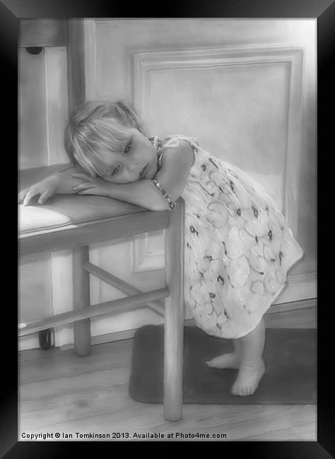 Tired Girl 2 Framed Print by Ian Tomkinson