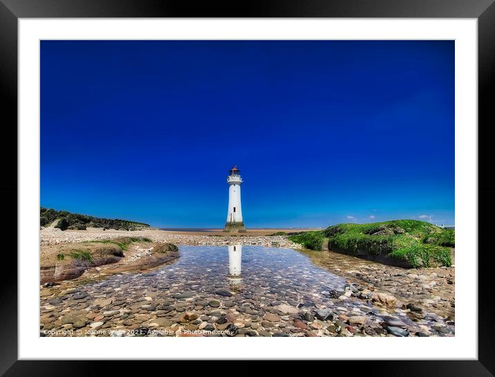 New Brighton Lighthouse Framed Mounted Print by Joanne Wilde