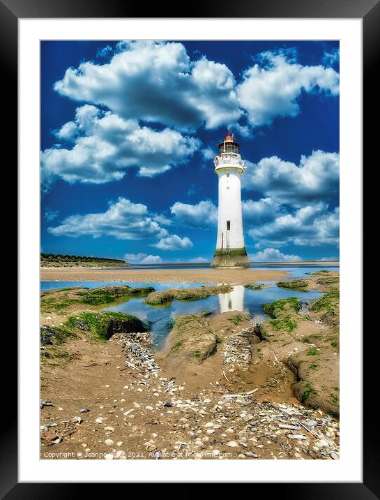 New Brighton Lighthouse Framed Mounted Print by Joanne Wilde