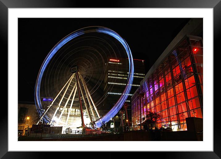 The Wheel of Manchester Framed Mounted Print by Joanne Wilde