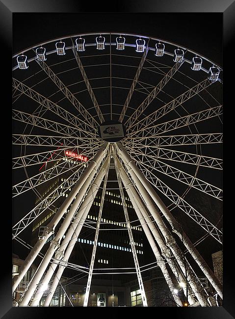 The Wheel of Manchester Framed Print by Joanne Wilde