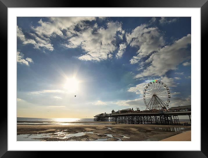 Blackpool Beach Framed Mounted Print by Joanne Wilde