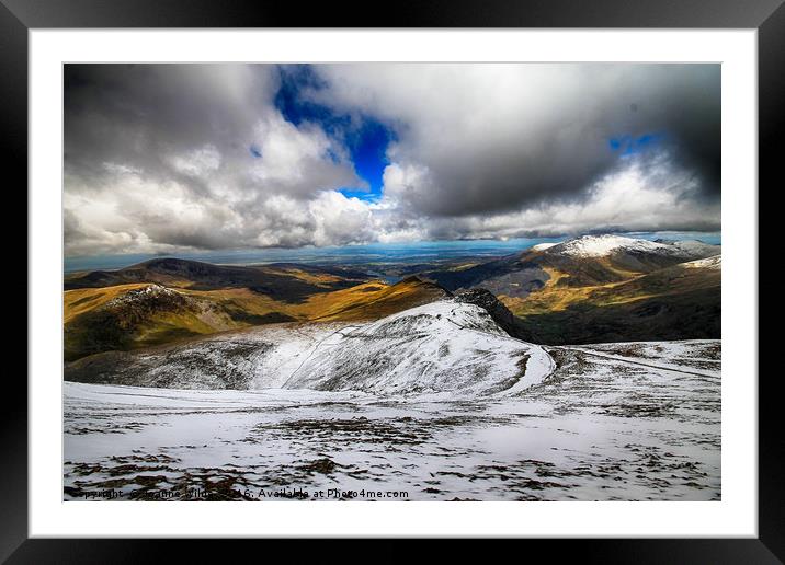 Up high on Snowdon Framed Mounted Print by Joanne Wilde