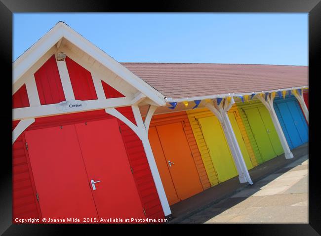 Beach Hut Framed Print by Joanne Wilde