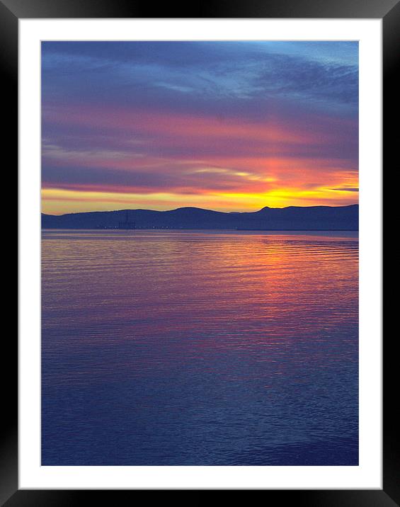 Sun down Framed Mounted Print by james sanderson