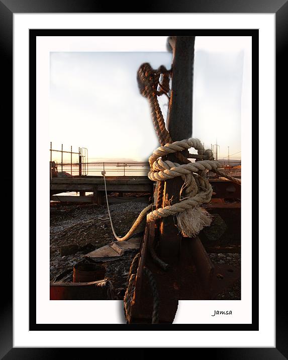 Ropes away Framed Mounted Print by james sanderson