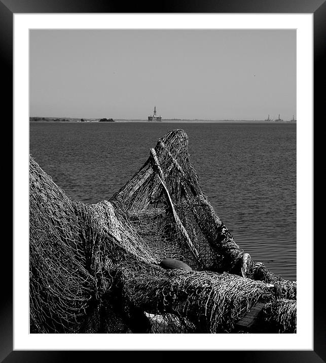 Nets at Foulis Framed Mounted Print by james sanderson