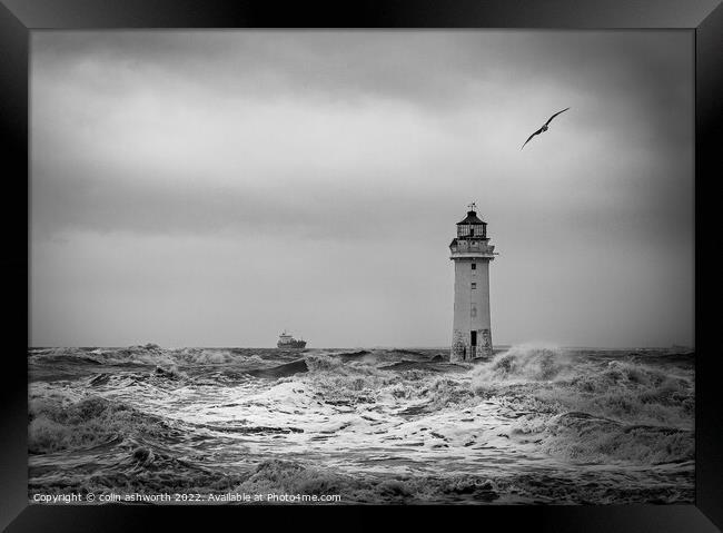 Perch Rock Lighthouse #4 of 5  Framed Print by colin ashworth