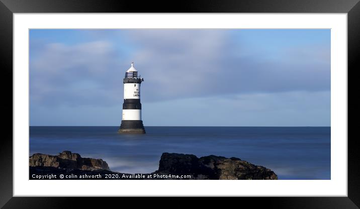 Penmon Point Lighthouse 004 Framed Mounted Print by colin ashworth