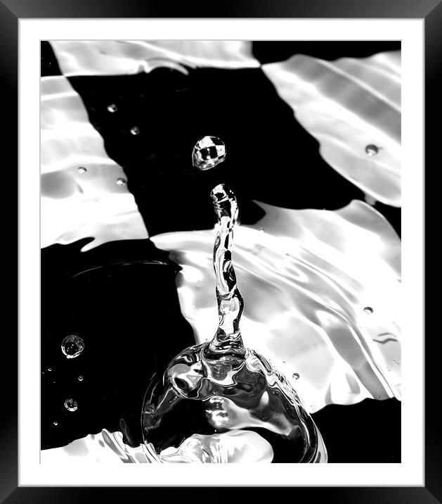 Abstract Water Droplet Framed Mounted Print by Simon H