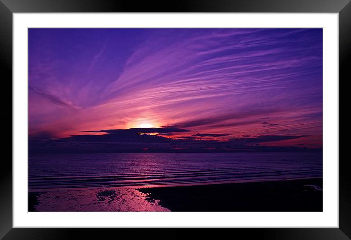 Abstract Sunset Framed Mounted Print by Simon H