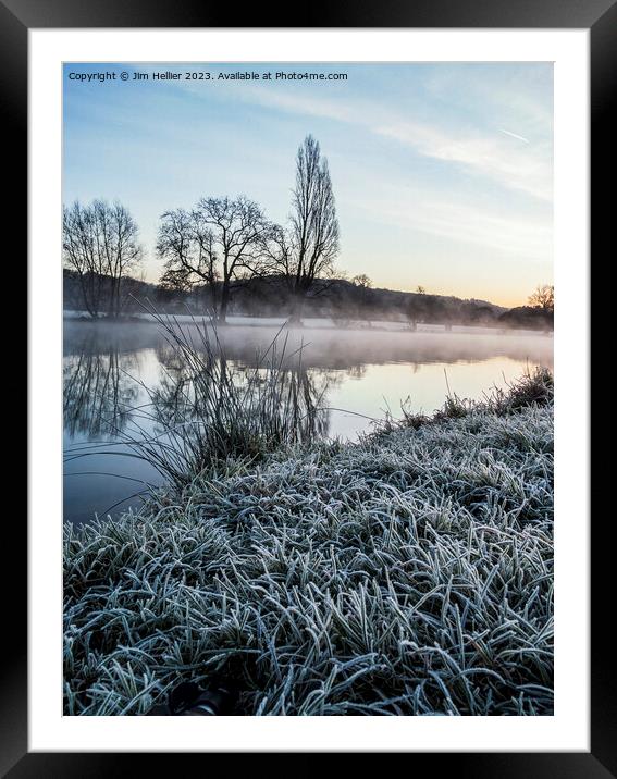 Where Still Waters Glide Framed Mounted Print by Jim Hellier