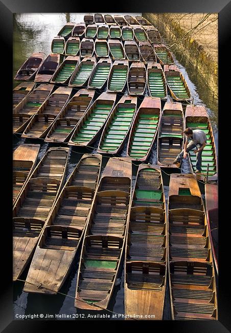 Punts River Cherwell Framed Print by Jim Hellier