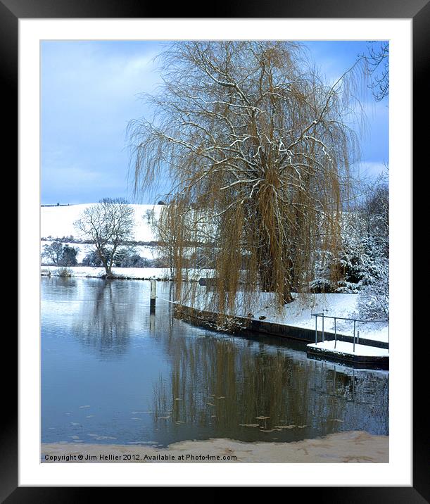 Chiltern Hills from Mapledurham Lock Framed Mounted Print by Jim Hellier