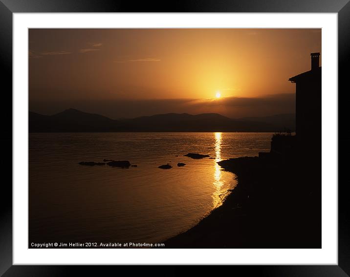 Sunset Cote D Azur Framed Mounted Print by Jim Hellier