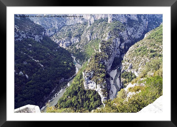 Canyon's Verdon4 Framed Mounted Print by Jim Hellier