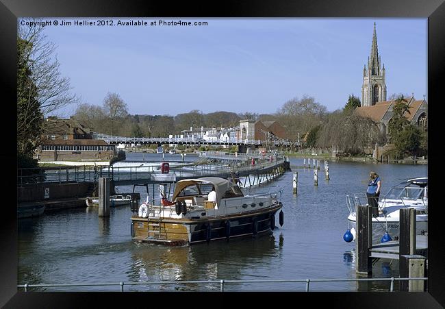 The Thames at Marlow Framed Print by Jim Hellier