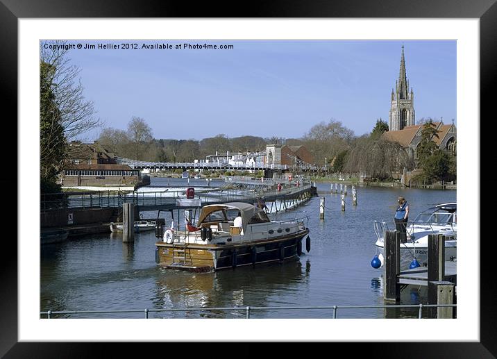 The Thames at Marlow Framed Mounted Print by Jim Hellier