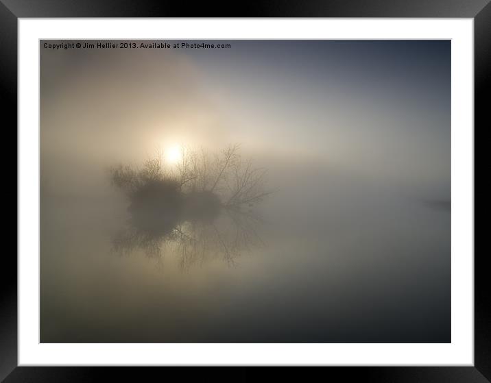 Dawn Mapledurham reach river Thames Framed Mounted Print by Jim Hellier