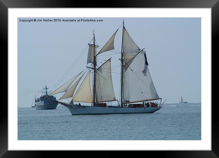 LEtoile & HMS Brocklesby Framed Mounted Print by Jim Hellier