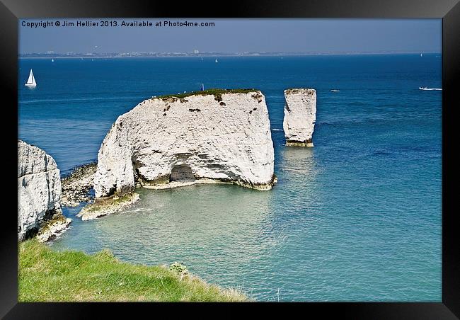 Old Harry and his wife Framed Print by Jim Hellier