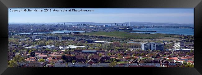 Panorama Portsmouth harbour Framed Print by Jim Hellier