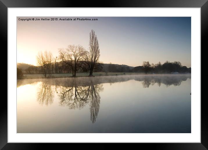 Sunrise Mapledurham Framed Mounted Print by Jim Hellier