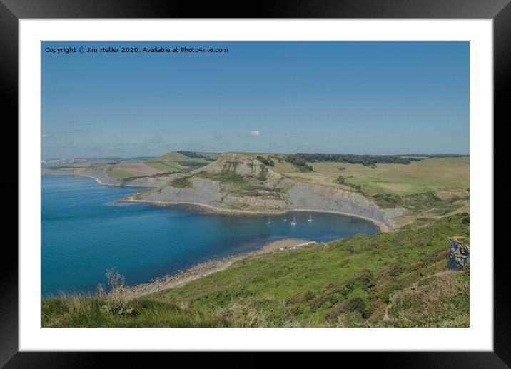 Jurassic coast at Chapmans pool Framed Mounted Print by Jim Hellier