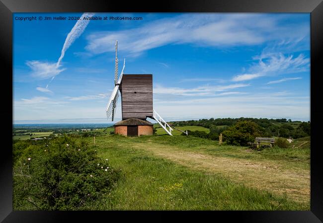 Post Windmill at Brill Framed Print by Jim Hellier