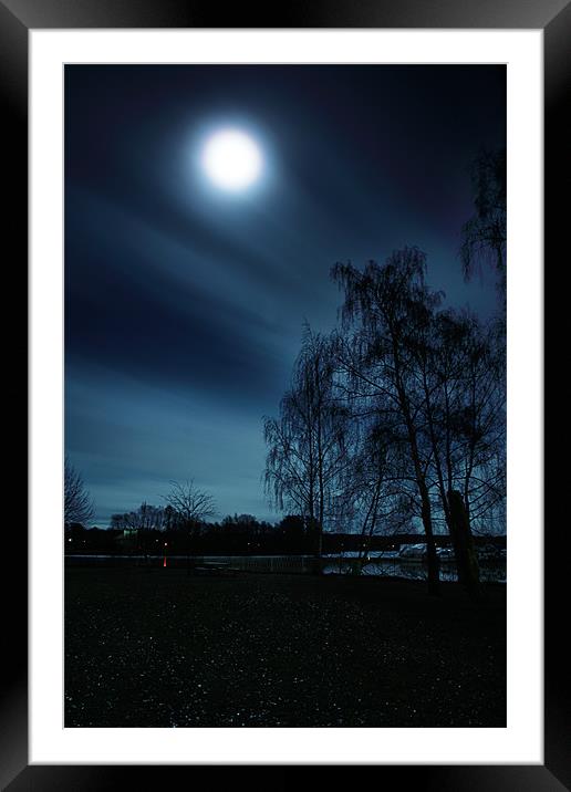 Full Moon Framed Mounted Print by