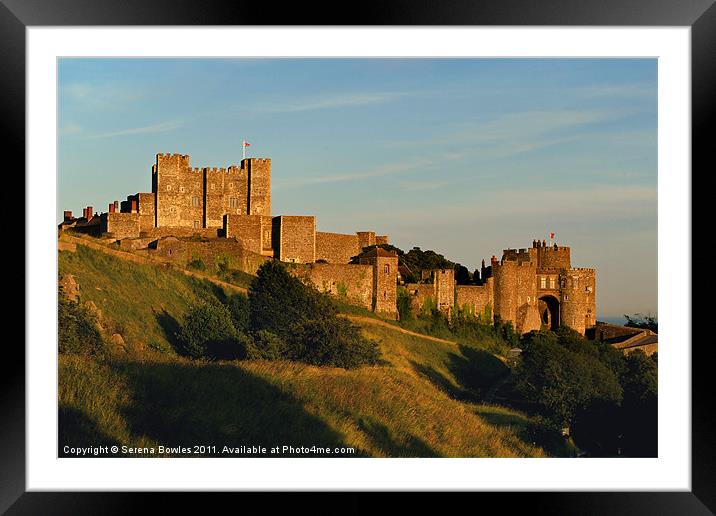 Dover Castle at Sunset, Kent, England Framed Mounted Print by Serena Bowles