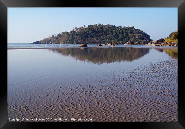 Across the Water to Monkey Island, Palolem Framed Print by Serena Bowles