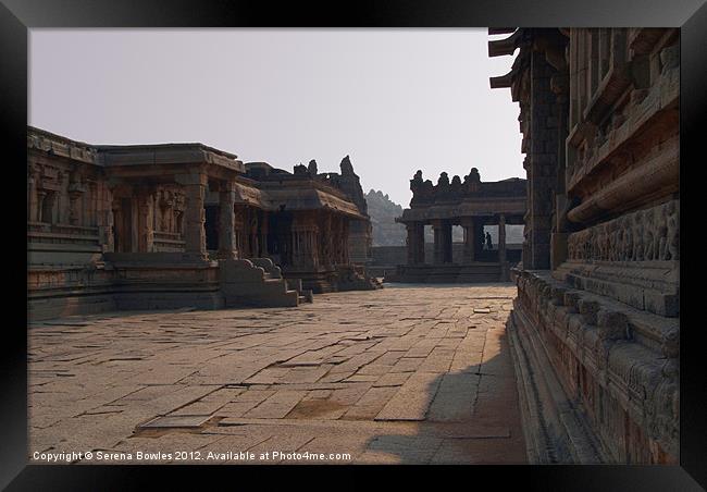 In the Courtyard of Vittala Temple Framed Print by Serena Bowles