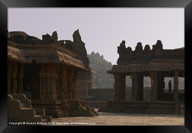 In the Courtyard of Vittala Temple Framed Print by Serena Bowles