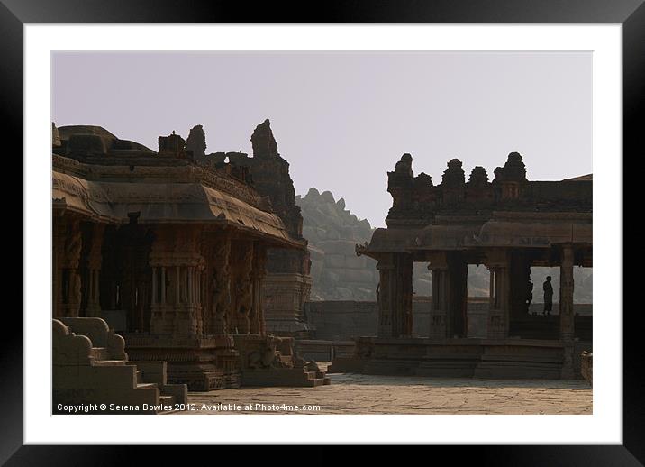 In the Courtyard of Vittala Temple Framed Mounted Print by Serena Bowles