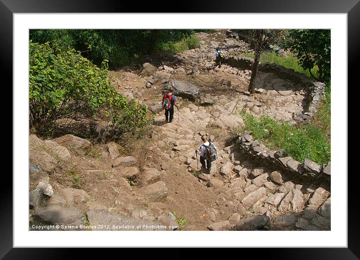 Descending Steps near Tikhedhunga Framed Mounted Print by Serena Bowles