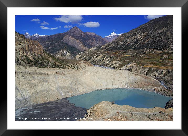 Gangapurna Lake Manang Framed Mounted Print by Serena Bowles