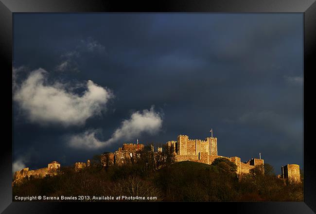 Majestic Dover Castle Framed Print by Serena Bowles