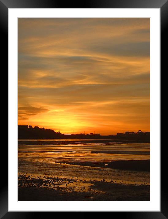 Port Headland Sunset Framed Mounted Print by Serena Bowles