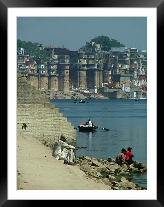 Peaceful Place Varanasi Framed Mounted Print by Serena Bowles